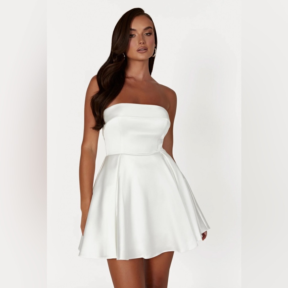 Meshki EILEEN Mini Dress - White - bridal - Size Small